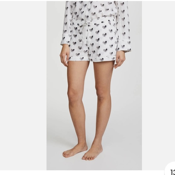 Equipment Silk Pajama Set Heart Thumb Print XS - Picture 4 of 16